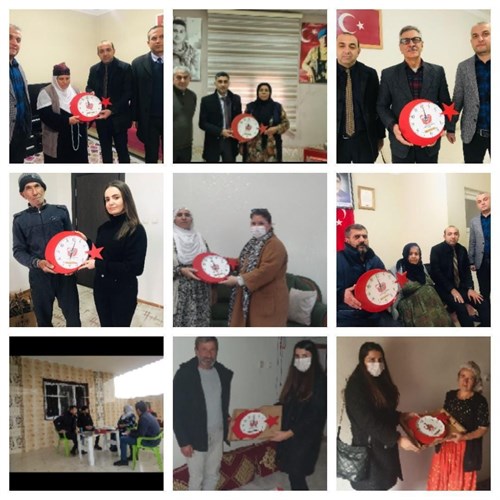 Belediyemiz Birim Müdürleri Şehit ve Gazi yakını ailelerimizi ziyaret ettiler.Hediyelerini, Şehit ve Gazi ailelerimize takdim edildi